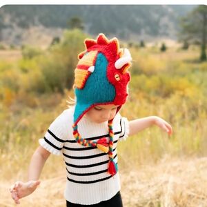 Colorful Dragon Knit Hat for Kids